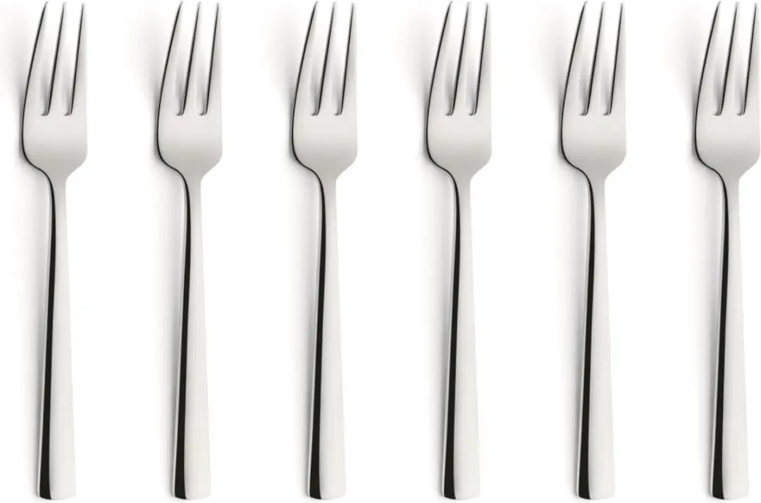 Amefa Moderno Taartvorkjes 6 Stuks - Zilver