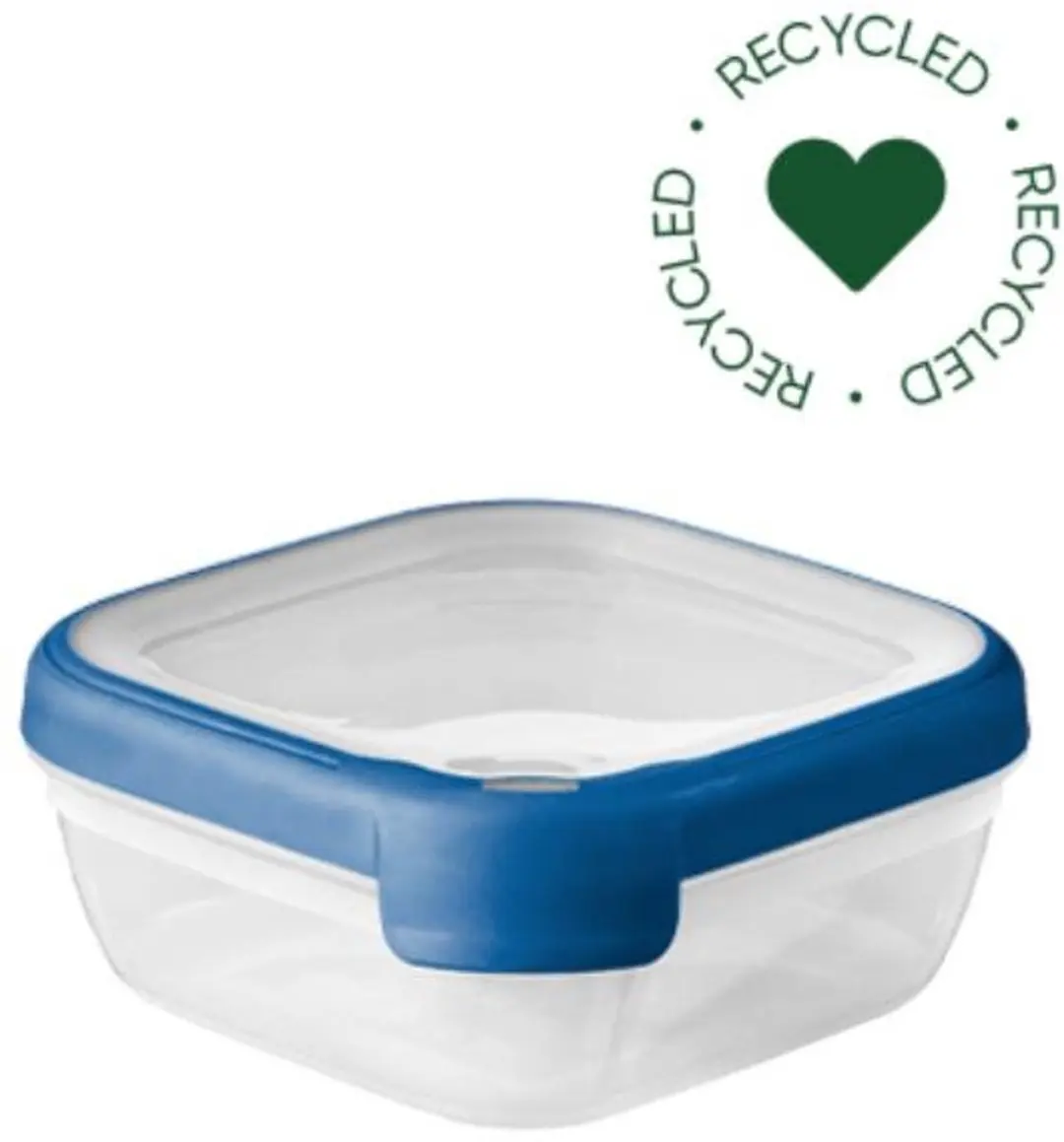 Curver Grand Chef Eco Vershoudbakje 0,75L - Transparant/Donkerblauw