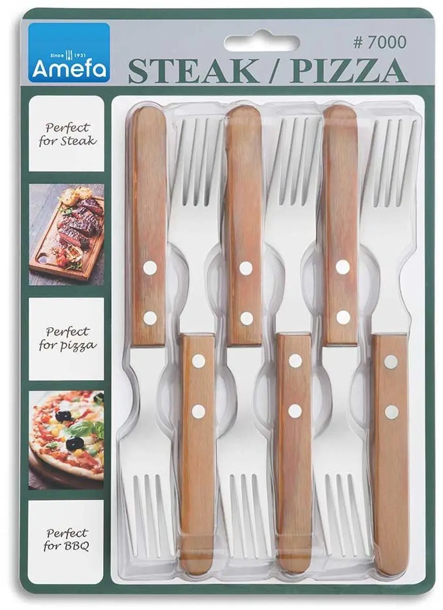 Amefa Pizza/Steakfork Set 6-delig