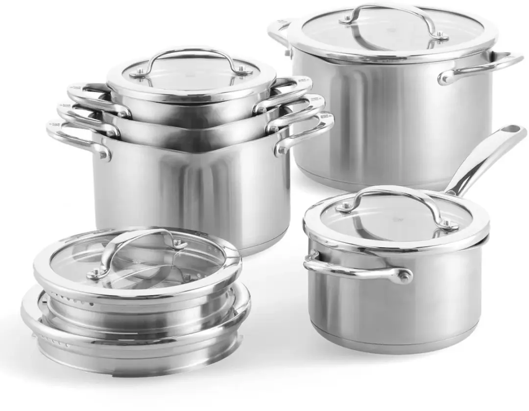 BK Twist Pannenset 5-delig CC007438-001 - 5 Stuks - Silver