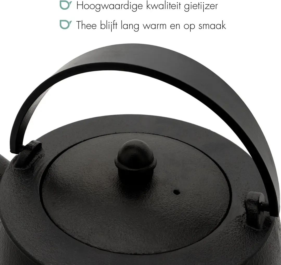 Bredemeijer Sencha Theepot 1,2L met Warmer - 6 Kopjes - Zwart - afbeelding 6 van 6