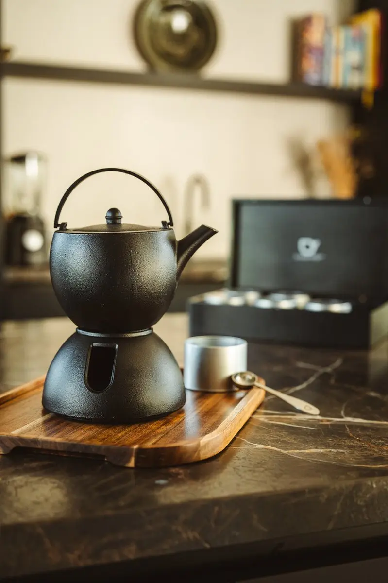Bredemeijer Sencha Theepot 1,2L met Warmer - 6 Kopjes - Zwart