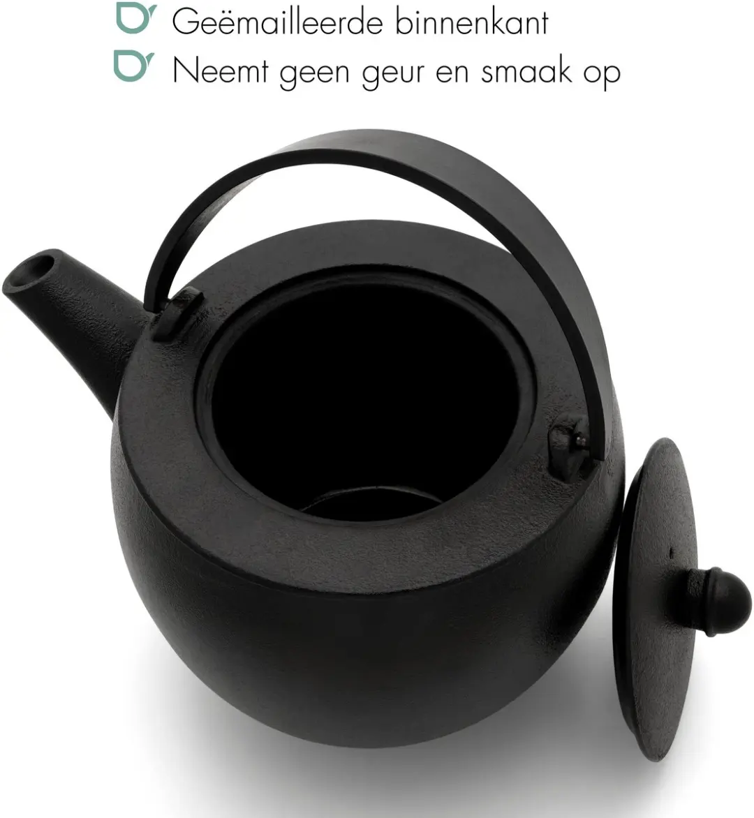 Bredemeijer Sencha Theepot 1,2L met Warmer - 6 Kopjes - Zwart