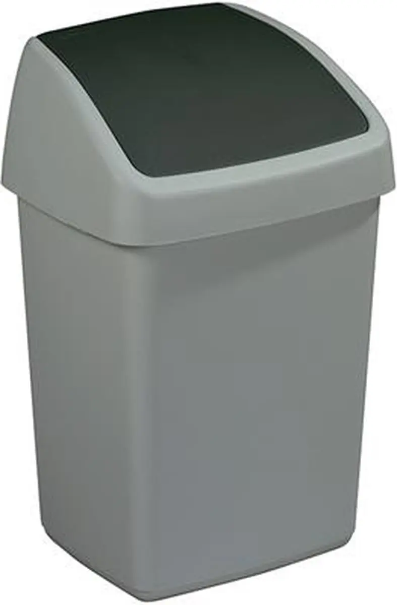 Sunware Delta Prullenbak 10L Metaal - Zwart