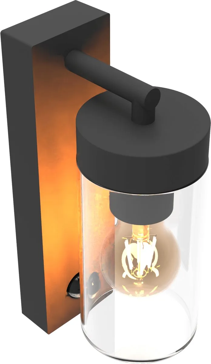 Calex Perugia Wandlamp E27 3.8W - Zwart - IP44