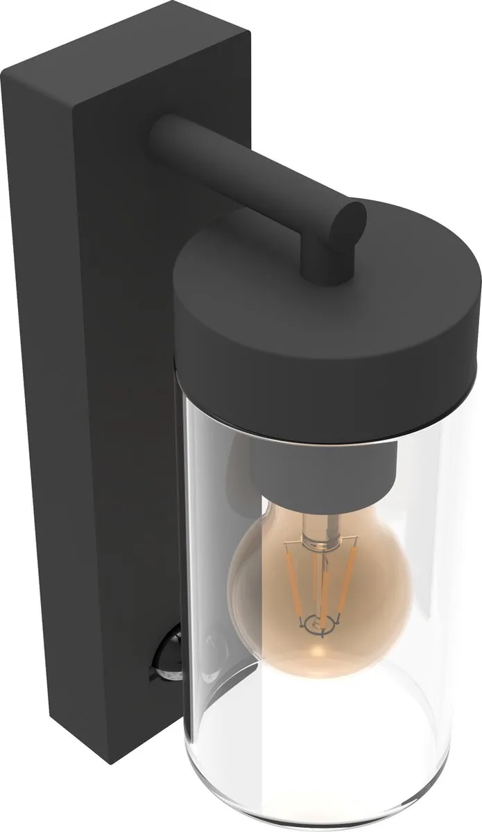 Calex Perugia Wandlamp E27 3.8W - Zwart - IP44
