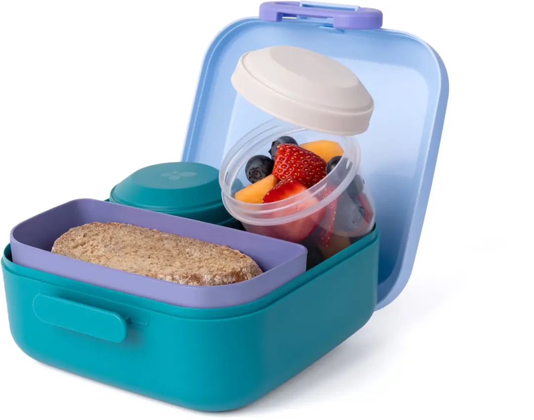 Amuse Rikko Kids Frog Bento Lunchbox - 550ml + 2x185ml - 3 Compartimenten