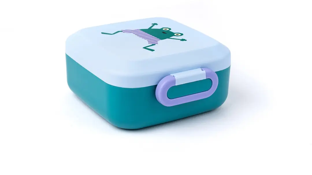 Amuse Rikko Kids Frog Bento Lunchbox - 550ml + 2x185ml - 3 Compartimenten