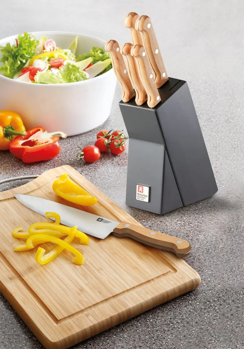 Richardson Sheffield Artisan Wood Messenblok 7-delig - Zilver - R26611BB16K32