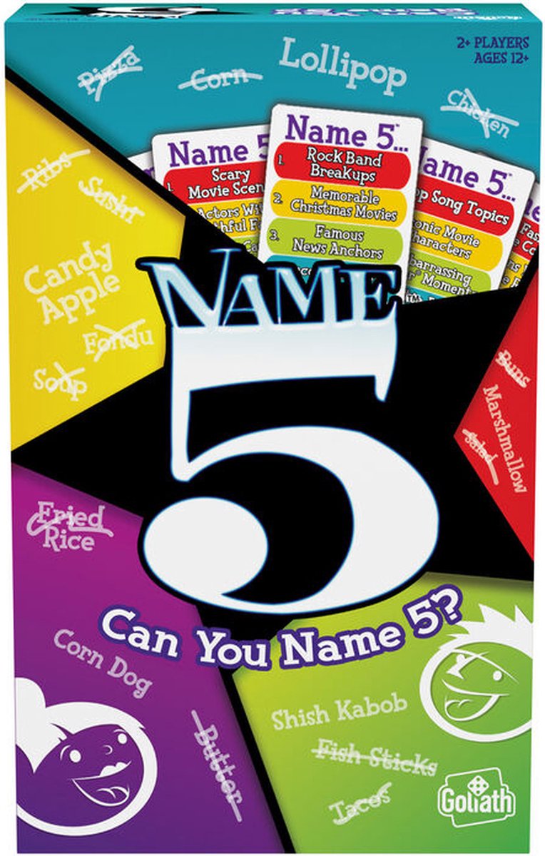 Goliath Name 5 - Bordspel - Trivia - Kun jij er vijf noemen?