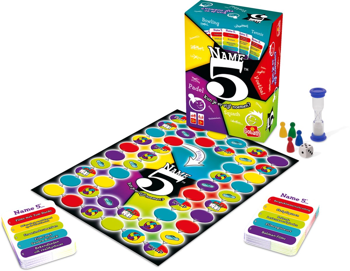 Goliath Name 5 - Bordspel - Trivia - Kun jij er vijf noemen?