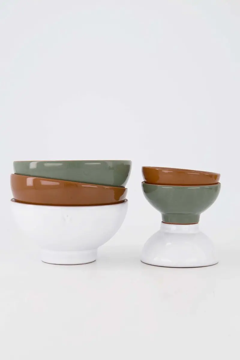 Zusss Terracotta Kom - Groen Ø13.5cm