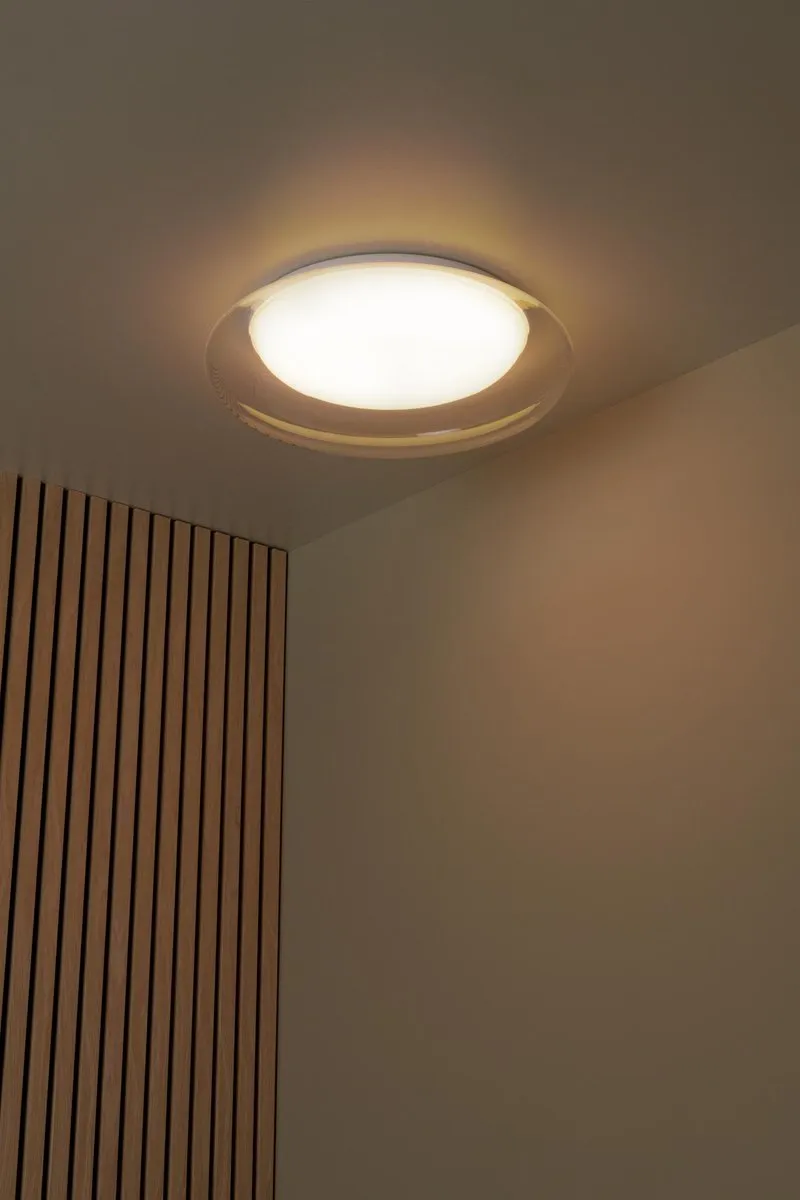 Lucide SKETES Plafonnière Ø35cm - LED Dimbaar 2700K/5000K - Transparant