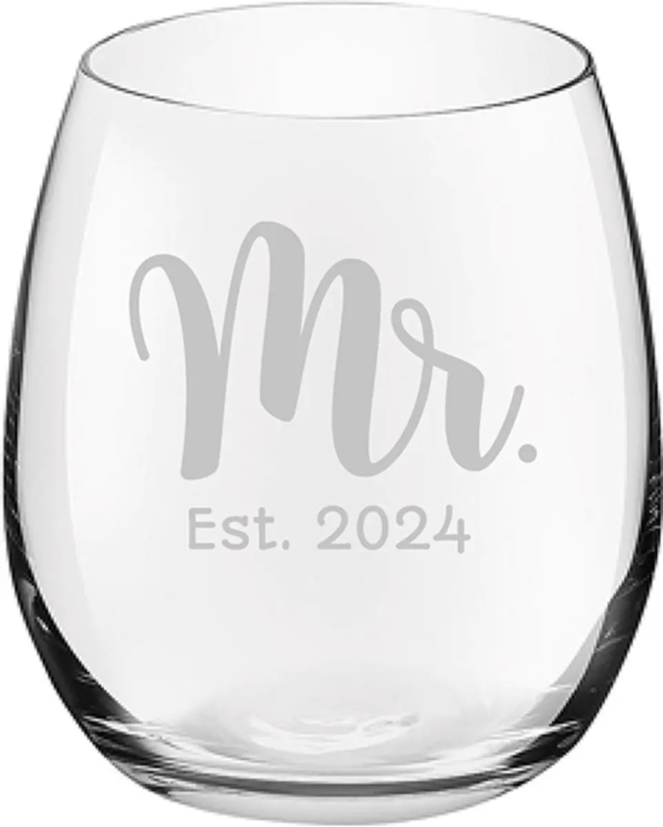 Royal Leerdam Mr. Est. 2024 Gegraveerd Drinkglas 39cl