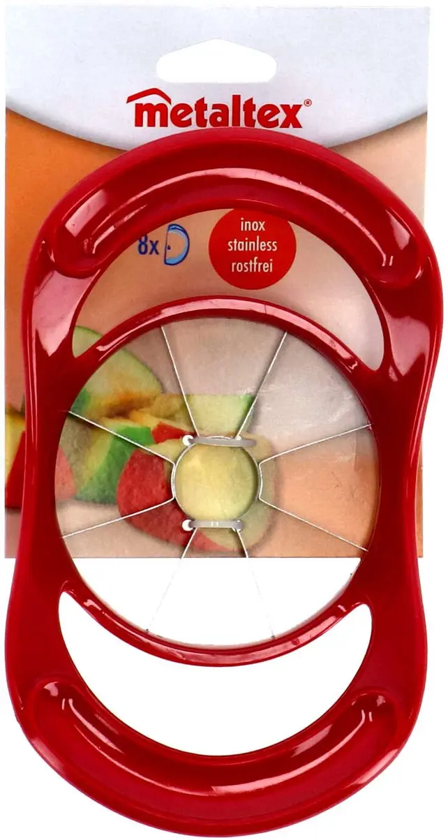 Metaltex Appelboor Appelsnijder - Rood