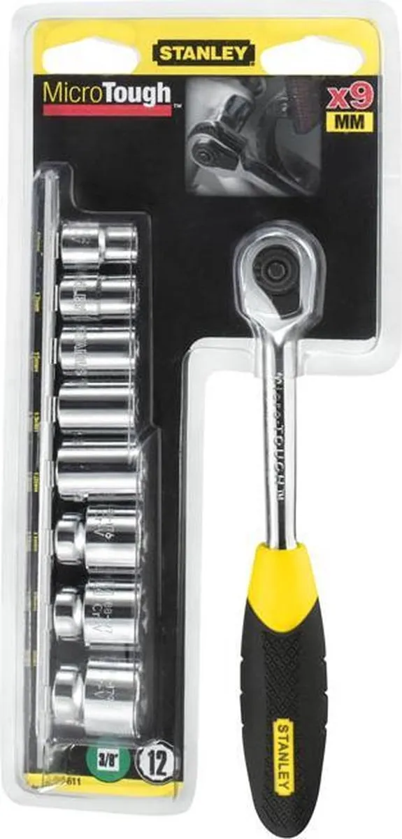 Stanley 1/4" Microtough Ratelsleutel 10-delig