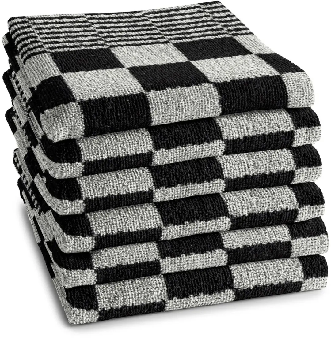 DDDDD Barbeque Keukendoeken - 6 Stuks 50x55cm - Zwart