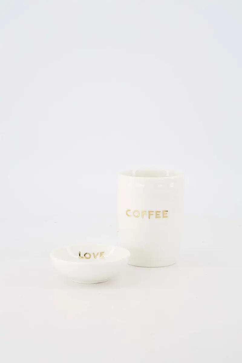 Zusss Love Koffiemokset White/Gold