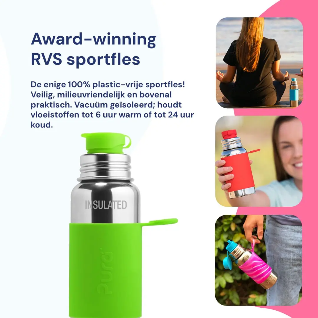 Pura Thermos Sportfles 650ml - Groen