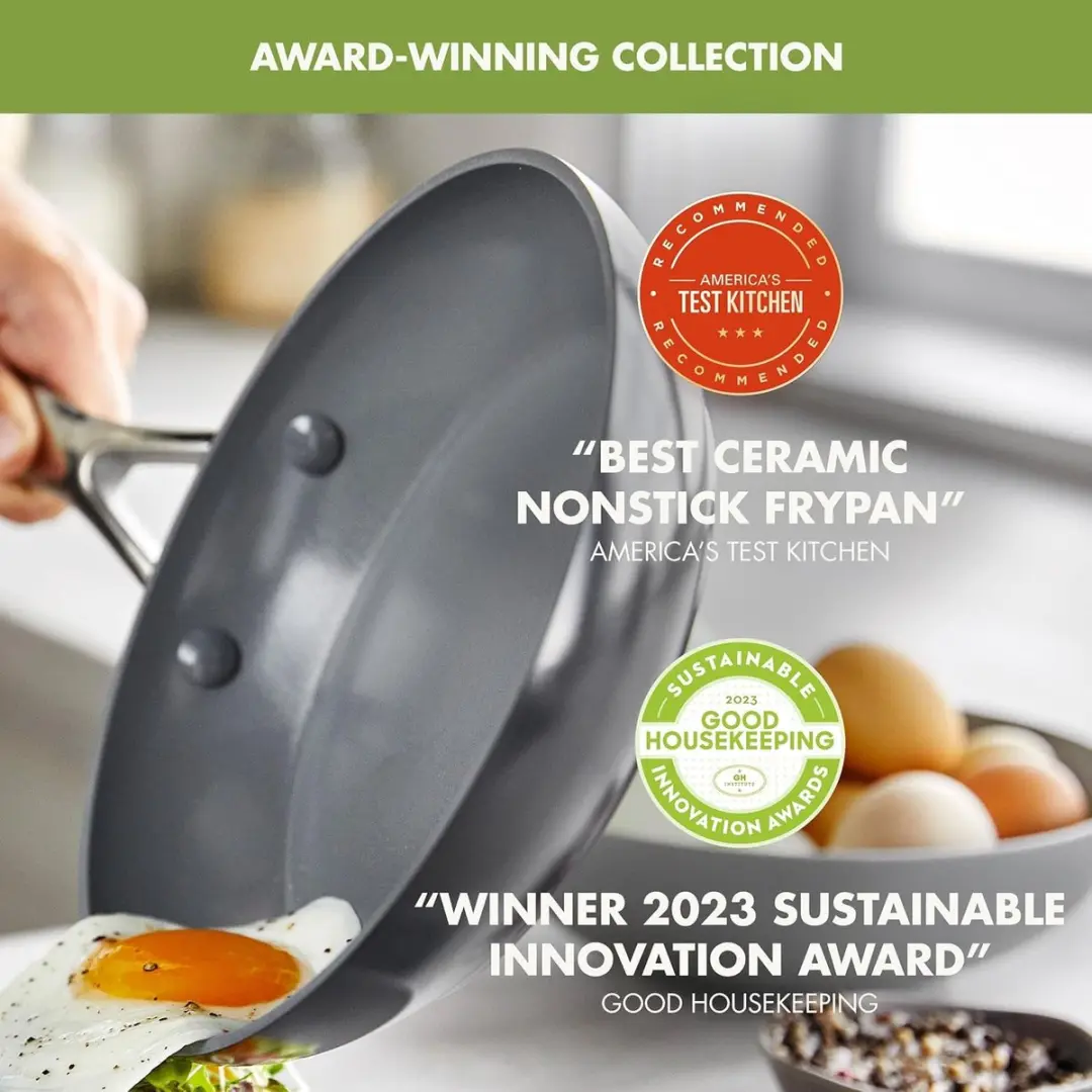 GreenPan Valencia Pro CC000763-001 Pannenset - 17-delig - Inductie - Ovenbestendig 220°C - Zilver