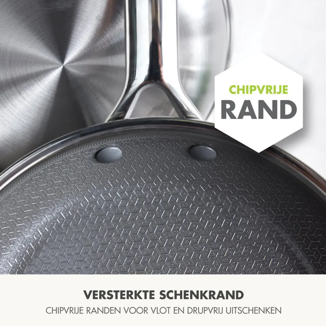 GreenPan Apex CC010199-001 Wok 28cm - Roestvrijstaal - afbeelding 6 van 6