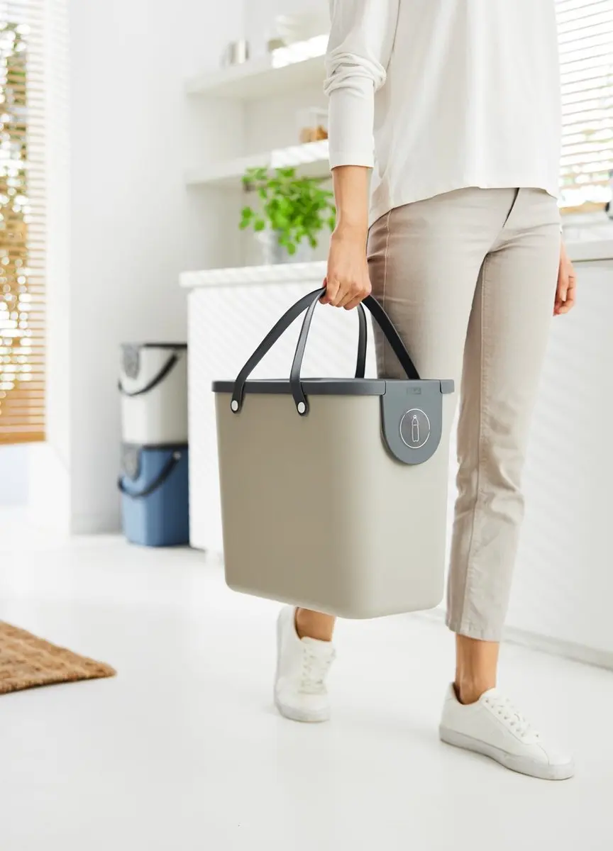 Rotho Albula Afvalscheider 25L - Cappuccino