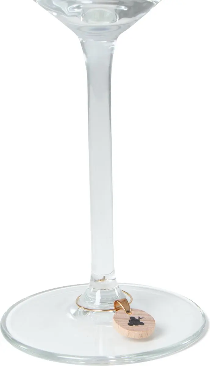 Senza Glasmarkers Hout - Set van 6