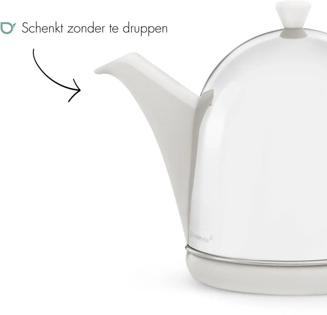 Bredemeijer Cosy Manto Theepot 1.0L - Dubbelwandig - Wit
