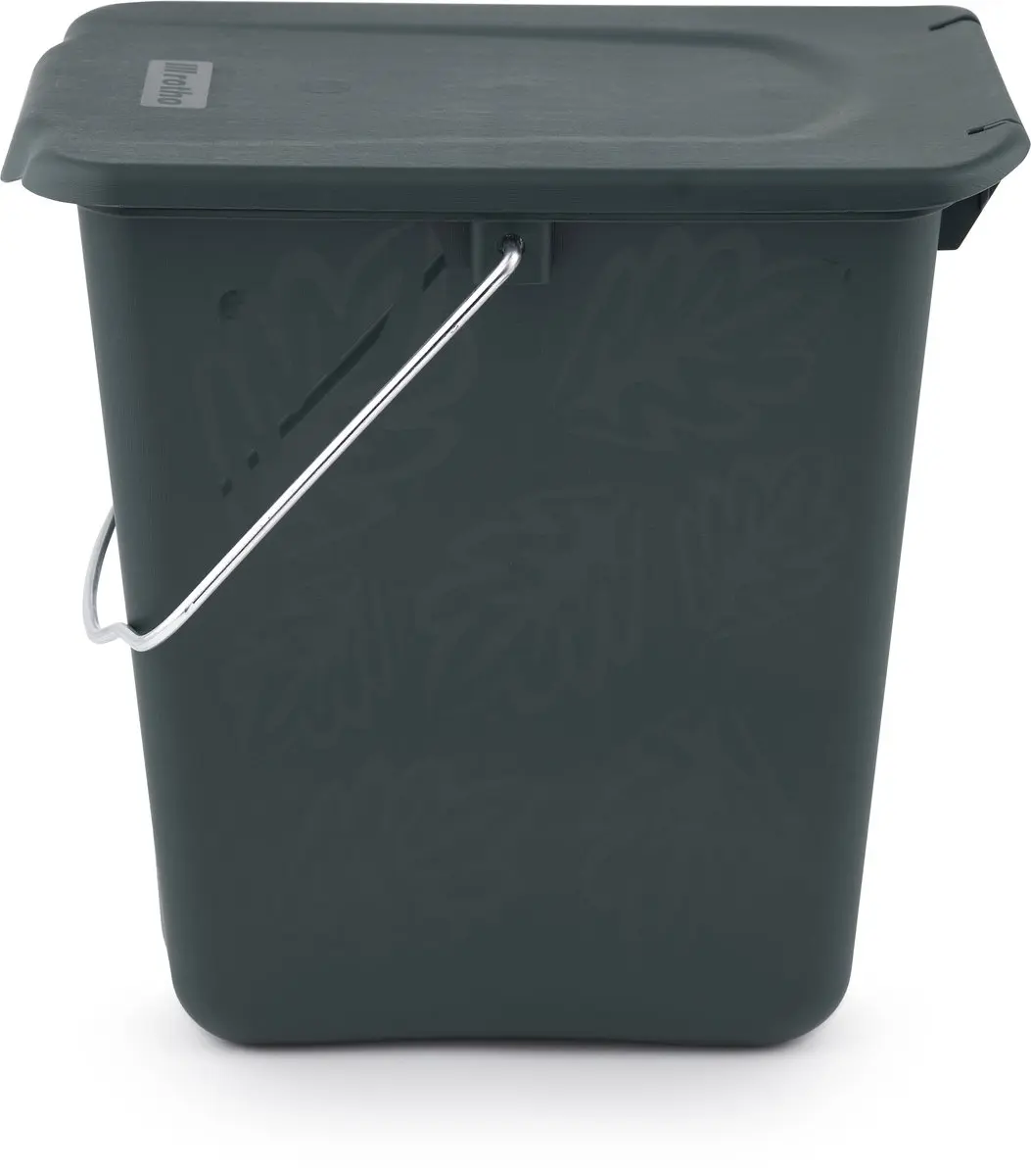 Rotho Greenline Compostemmer 7L - Zwart met patroon - afbeelding 6 van 6