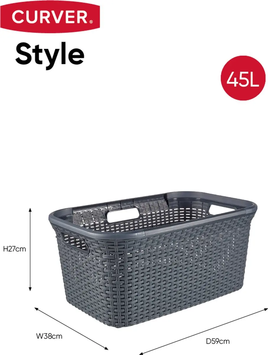 Curver Style Wasmand 45L - Bruin