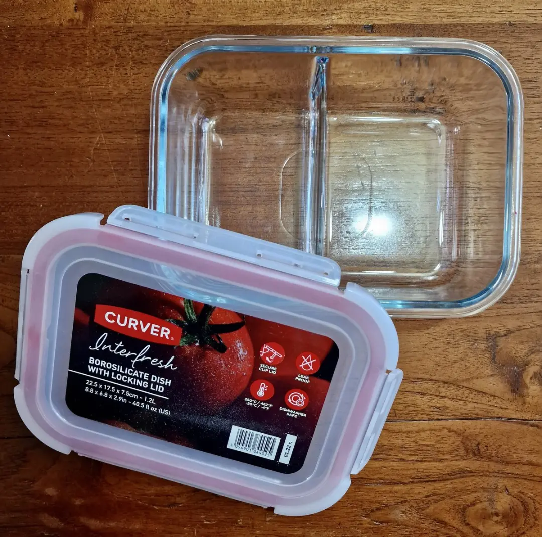 Curver Glazen Ovenschaal met Deksel 1,2L