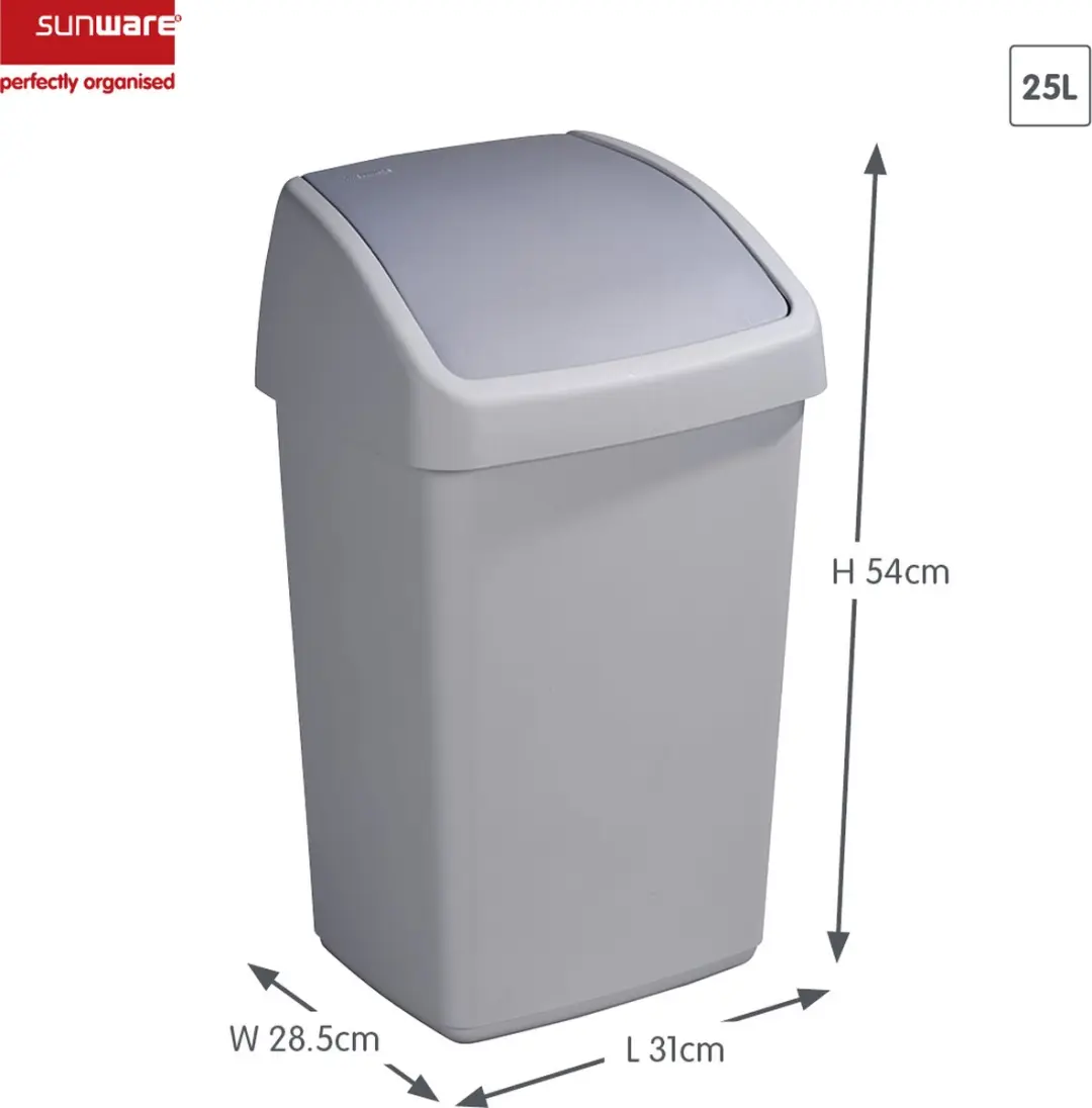 Sunware Delta Prullenbak 25L - Grijs