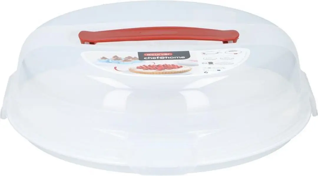 Curver Chef@home Quichedoos Cake Box - 8 Vakken - Transparant