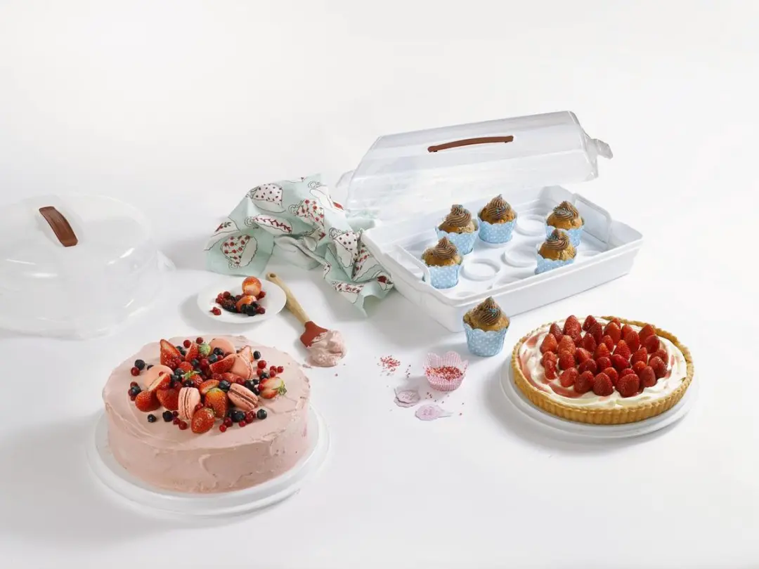 Curver Chef@home Quichedoos Cake Box - 8 Vakken - Transparant
