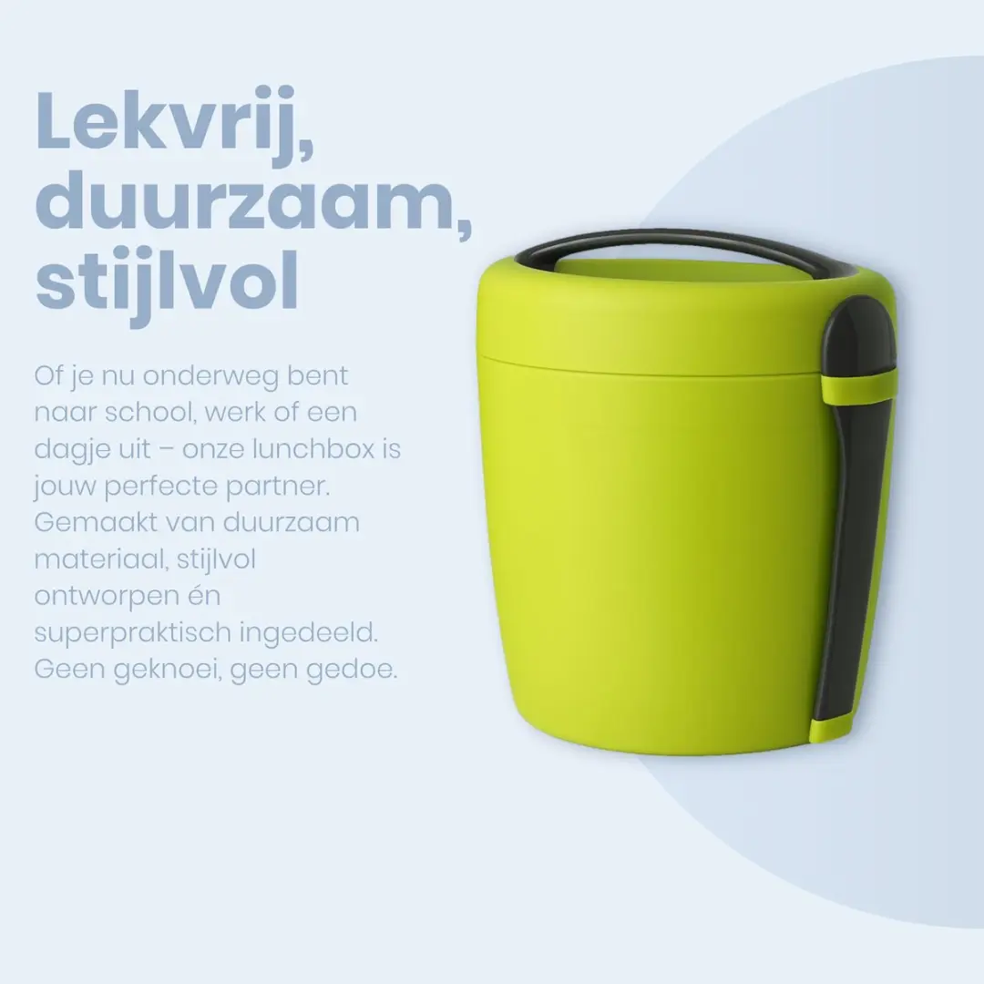 Gusta Luxe Lunchbox 1,5L - 2 Vakken - Groen