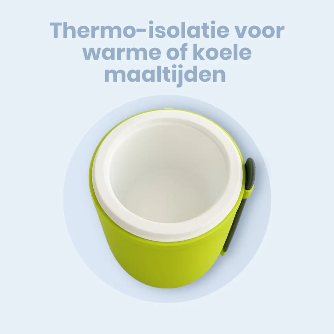 Gusta Luxe Lunchbox 1,5L - 2 Vakken - Groen - afbeelding 6 van 6
