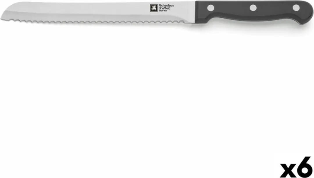 Richardson Sheffield Artisan Broodmes 23cm - 6 Stuks - Zwart