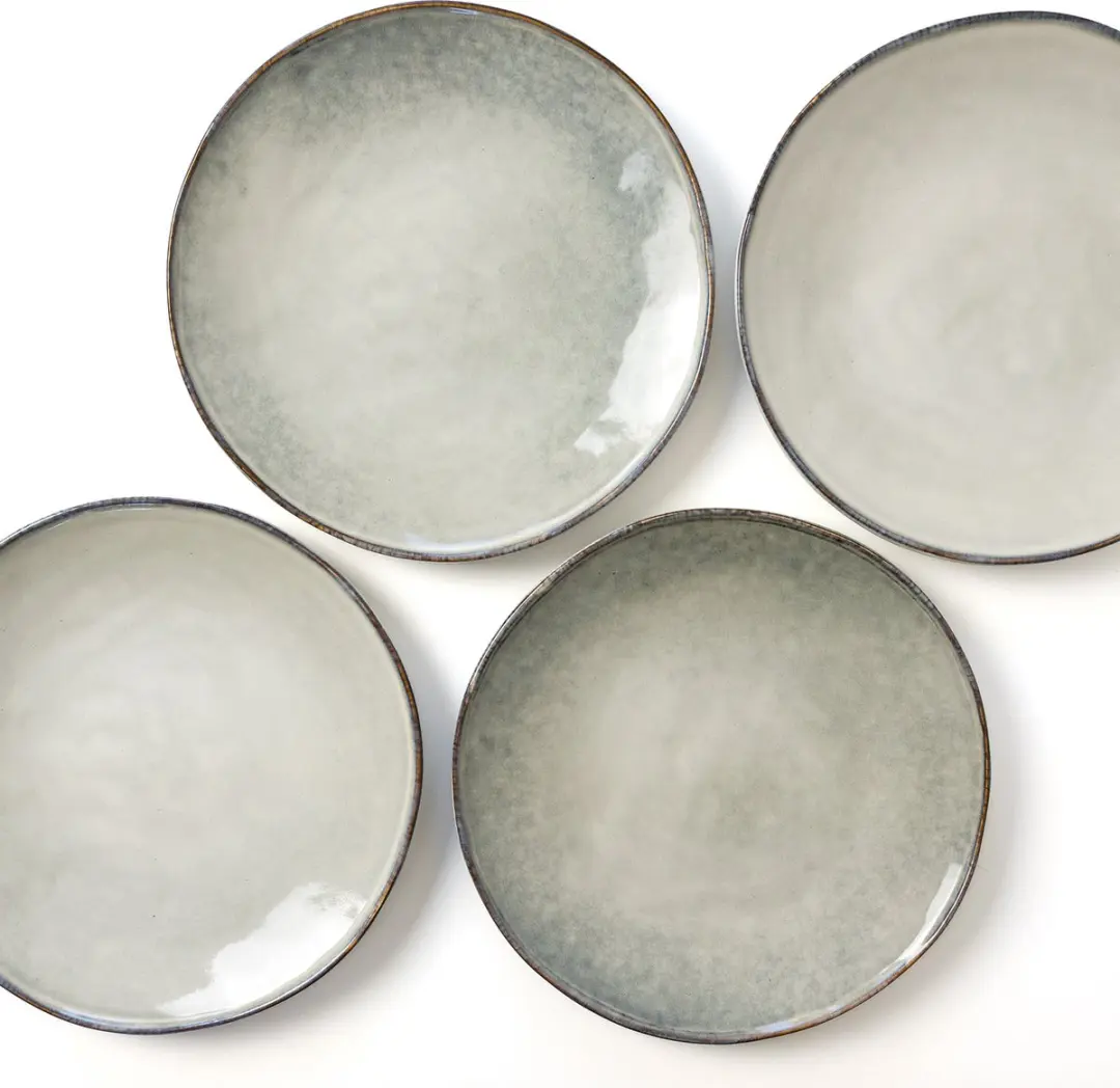 Dutch Rose Organic Borden Set 4 Stuks - Ø26,5cm - Creme