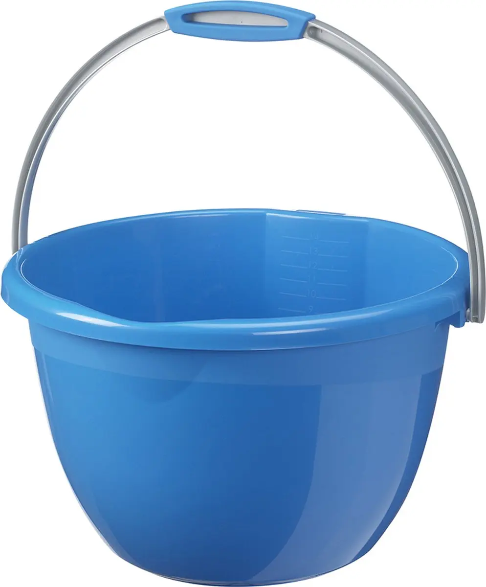 Sunware Water-line Totte Emmer 14L - Blauw - Set van 4