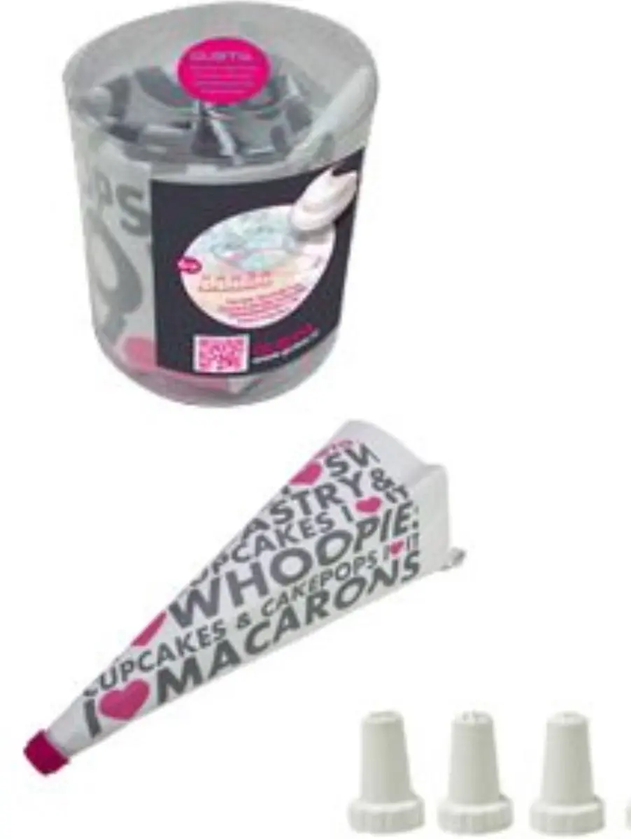 Gusta Spuitzak Silicone 34cm - 7 Stuks met 6 Spuitmondjes