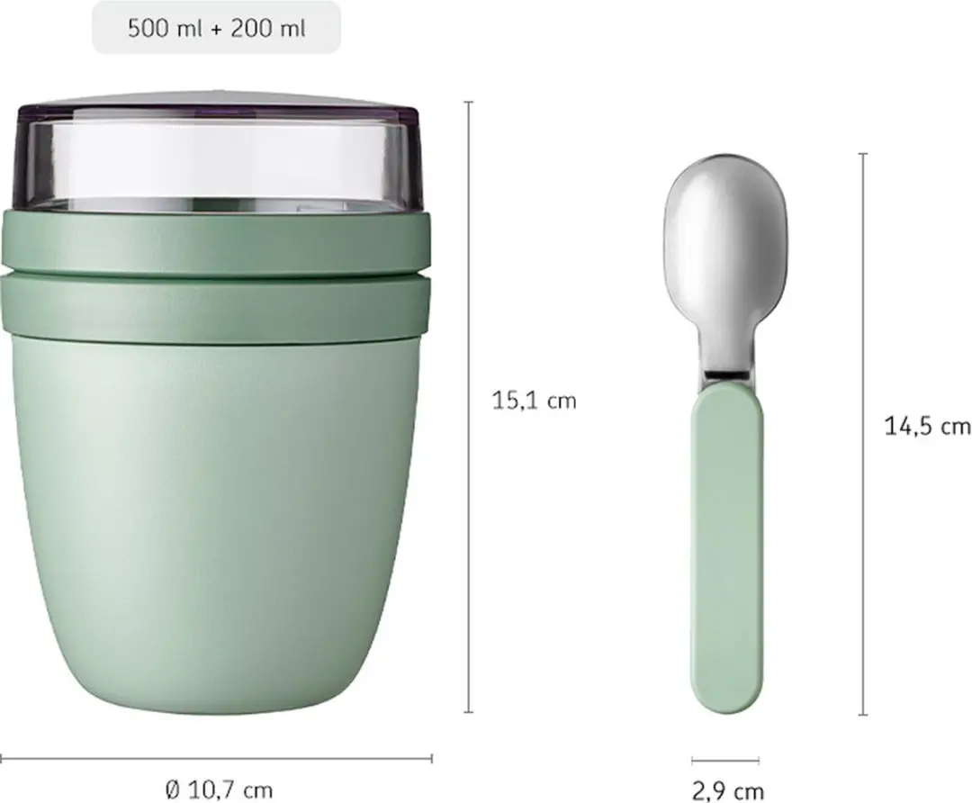 Mepal Ellipse Lunchbox 700ml - 2-delig - Nordic sage