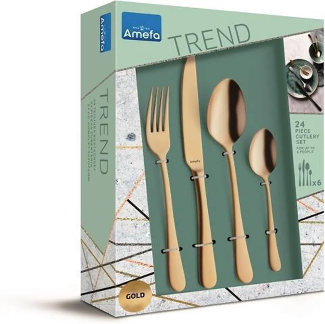Amefa Austin Vintage Bestekset 24-delig - 6 Personen - Goud