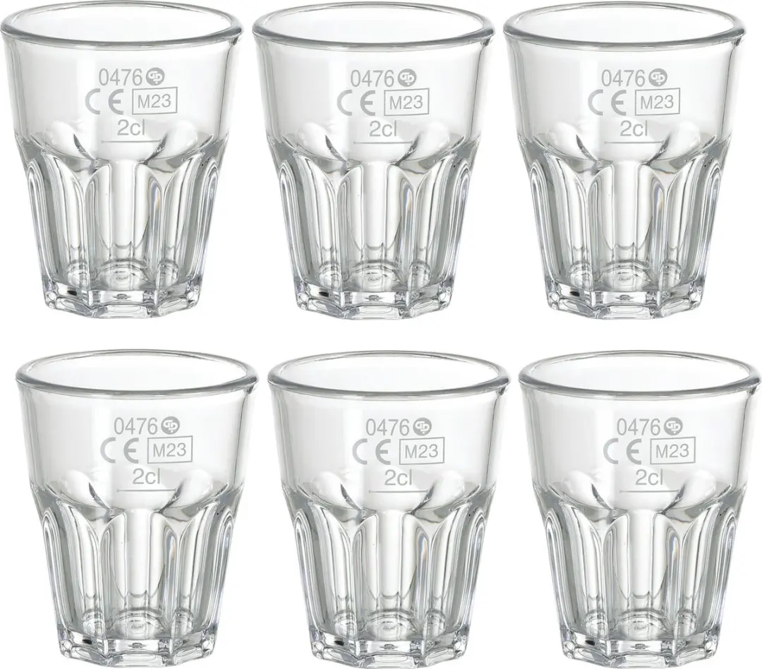 Duni Any Day Shotglazen - 6 Stuks - 30ml - Transparant