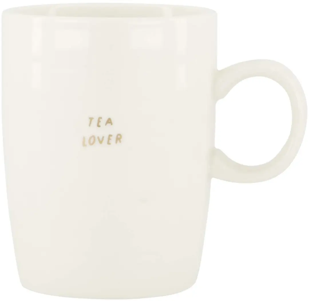 Zusss Theemok Tea Lover - Wit/Goud