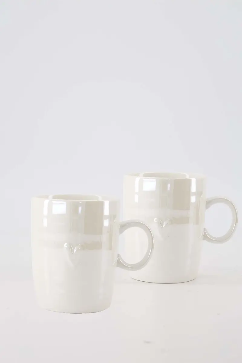 Zusss Cadeauset Theemokken Hartje Parelmoer Wit