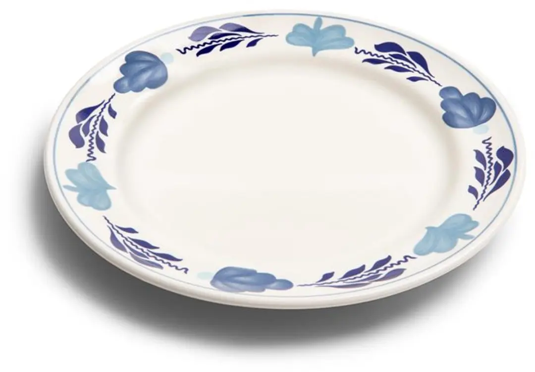 Royal Boch Boerenblauw Plat Bord 25,5cm - 6 Stuks