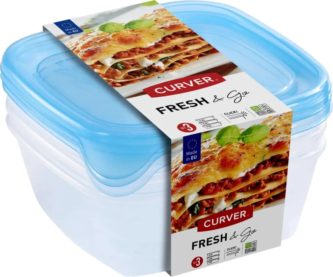 Curver Fresh & Go Vershoudbakjes 3x0,8L