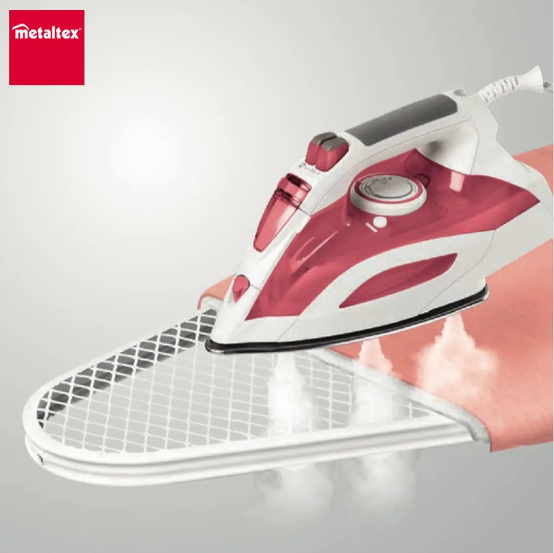 Metaltex Kuma Strijkplank 418033 - 110x34cm - Roze/Grijs