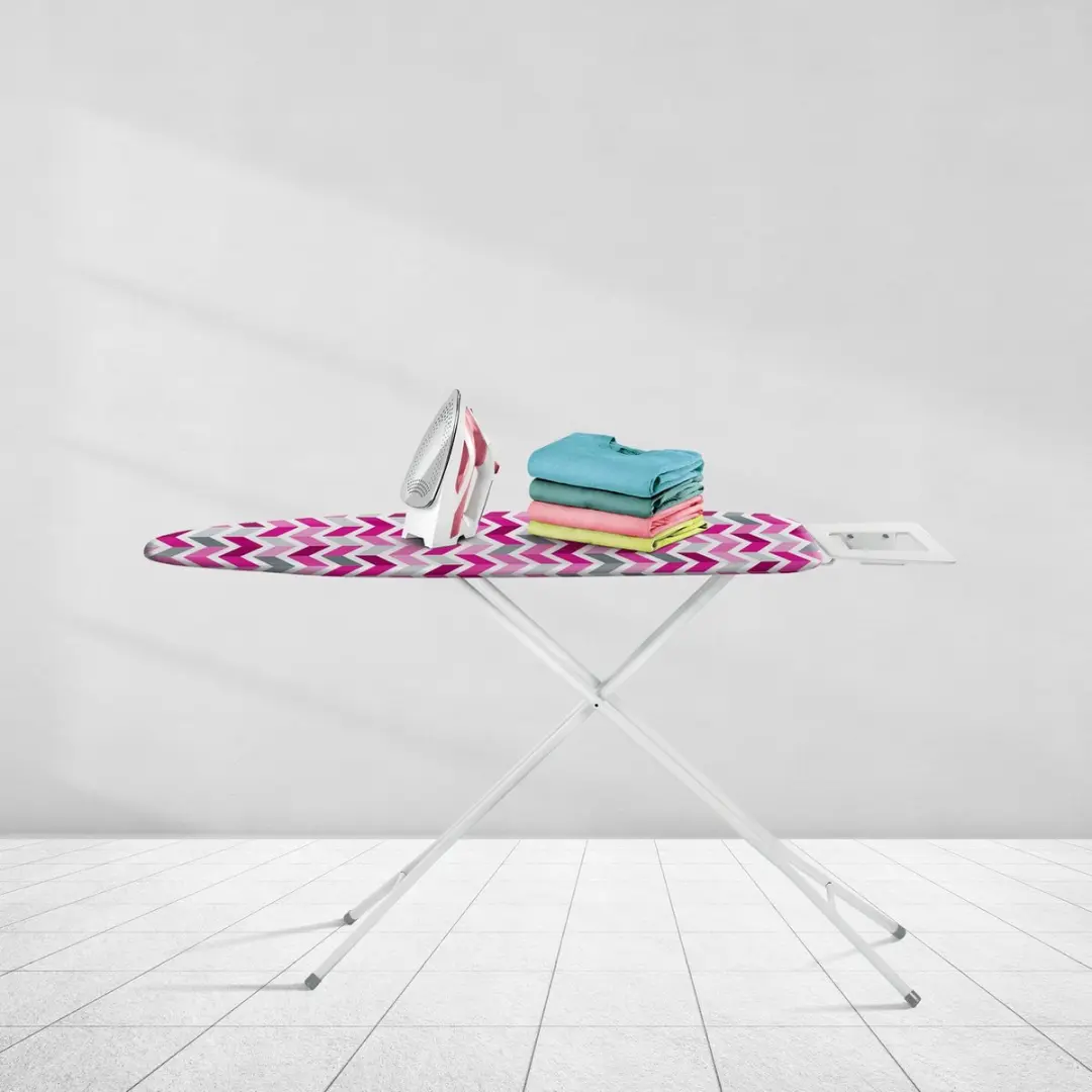 Metaltex Kuma Strijkplank 418033 - 110x34cm - Roze/Grijs