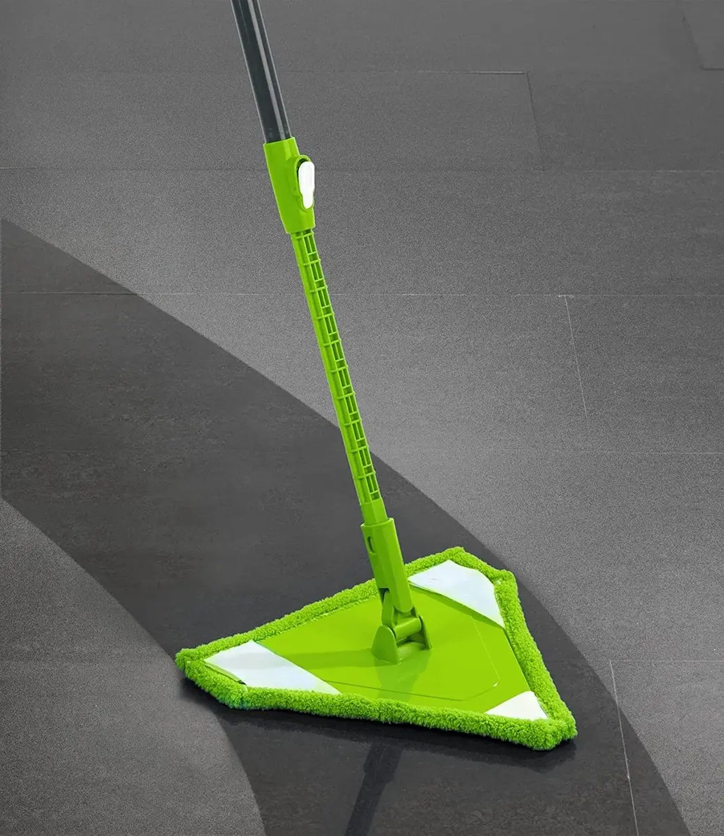Wenko Triangel Vloer- en Tegelwisser 28x68-160cm - Zwart
